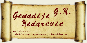 Genadije Medarević vizit kartica